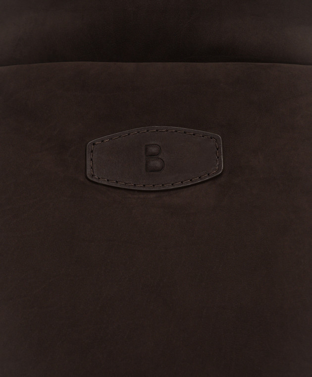 Brett Johnson Коричневый пуховый жилет из нубука FW26L1NUCAC изображение 5
