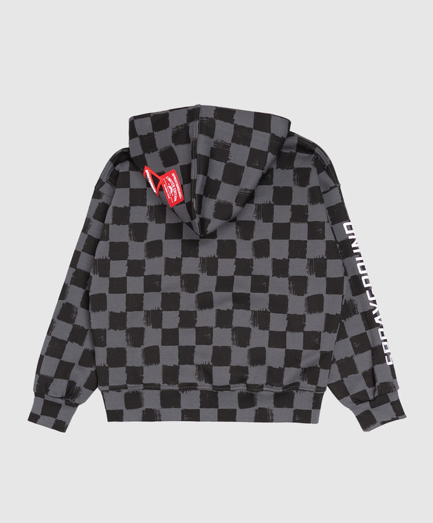 Sprayground Детское серое худи в клеточку SPY1541G изображение 2