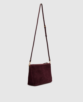 Gianni Chiarini Замшевая бордовая сумка кросс-боди Nora BS10225CMPL