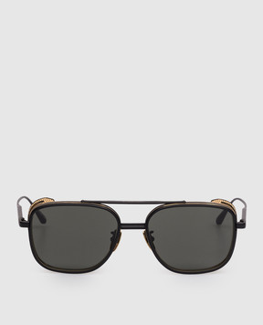 Linda Farrow Черные очки Boyd с позолотой LFL1630C1SUN