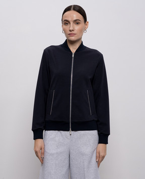 Peserico Синяя спортивная куртка с цепочкой мониль A12572J06906A