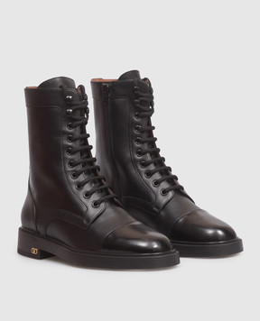 Valentino Чорні шкіряні черевики 9W2S0QA2KIU