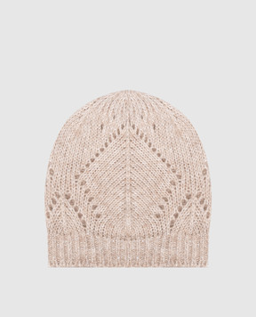 Peserico Бежева шапка з вовною альпаки S36208F039252A