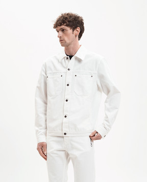 Off-White Белая джинсовая куртка с эмблемой 44XEV01BS26F002