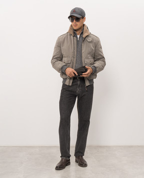 Brunello Cucinelli Серая куртка со съемным воротником MG5456003