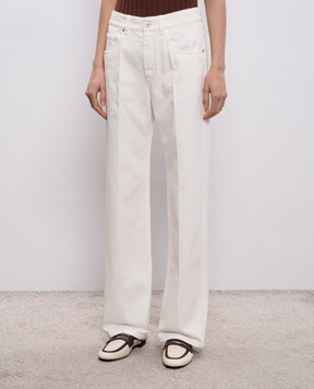 Brunello Cucinelli Білі джинси з патчем M0H81P5568