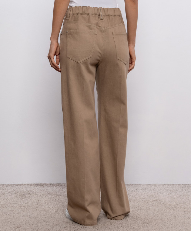 Brunello Cucinelli Бежевые джинсы с цепочкой мониль MP134P4108 изображение 4