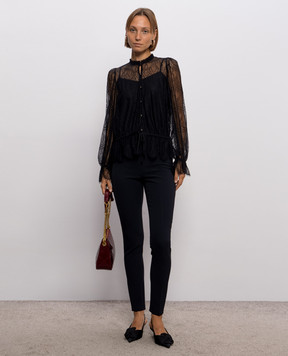 Twinset Чорна блуза з мережива 262TP274C
