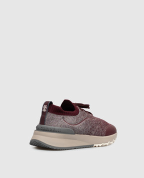 Brunello Cucinelli Бордовые кроссовки MZUEHRO342