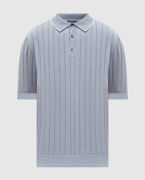 Peserico Блакитне поло в рубчик R59490F189173R