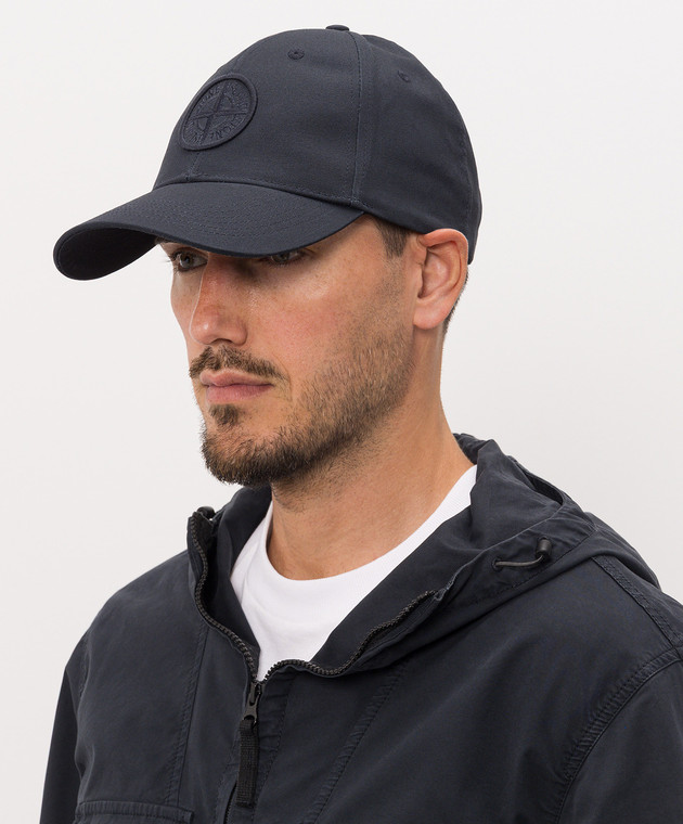 Stone Island Синяя кепка с вышивкой L2S159100013S0248 изображение 2