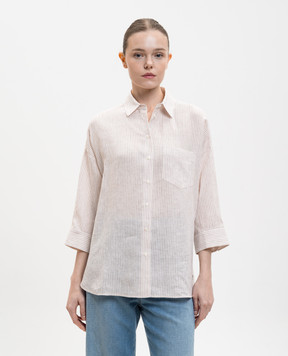 Max Mara Weekend Рубашка PANETTO из льна в полоску WKDPANETTO