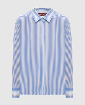 Max Mara Блакитна сорочка із шовку MSTFLIRT в смужку MSTFLIRT