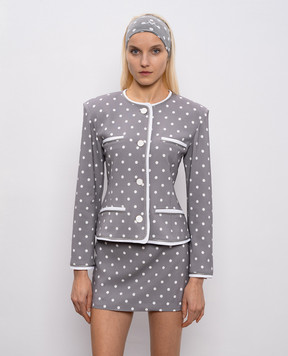 Rowen Rose Сірий жакет в горох JCKRR402