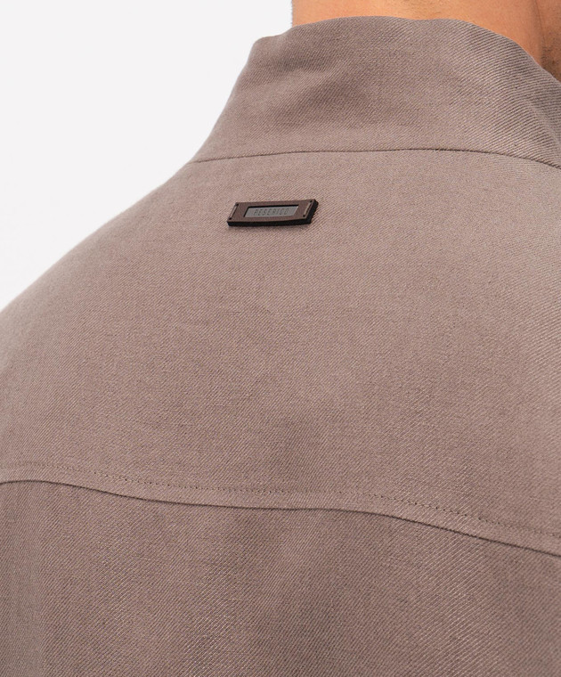 Peserico Коричнева куртка з льону R5227002606 зображення 5