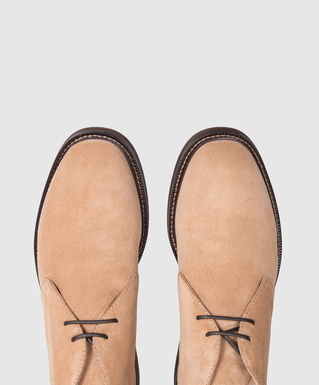 Brunello Cucinelli Бежевые замшевые дезерты Chukka MZUSOLE817 изображение 4