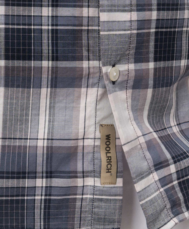Woolrich Синя сорочка в клітинку CFWOSI2023MRUT5321 зображення 5
