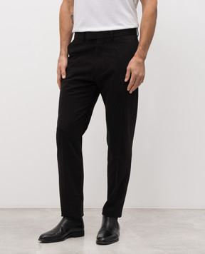 Tom Ford Чорні штани з логотипом SHL042FMC276