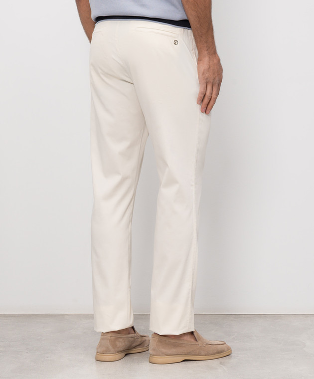 Castangia dal 1850 Штани кольору айворі з шовком GDPCA100S26 зображення 4