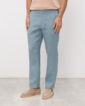 Trussardi Блакитні штани з льону P719M000113NMP313T38