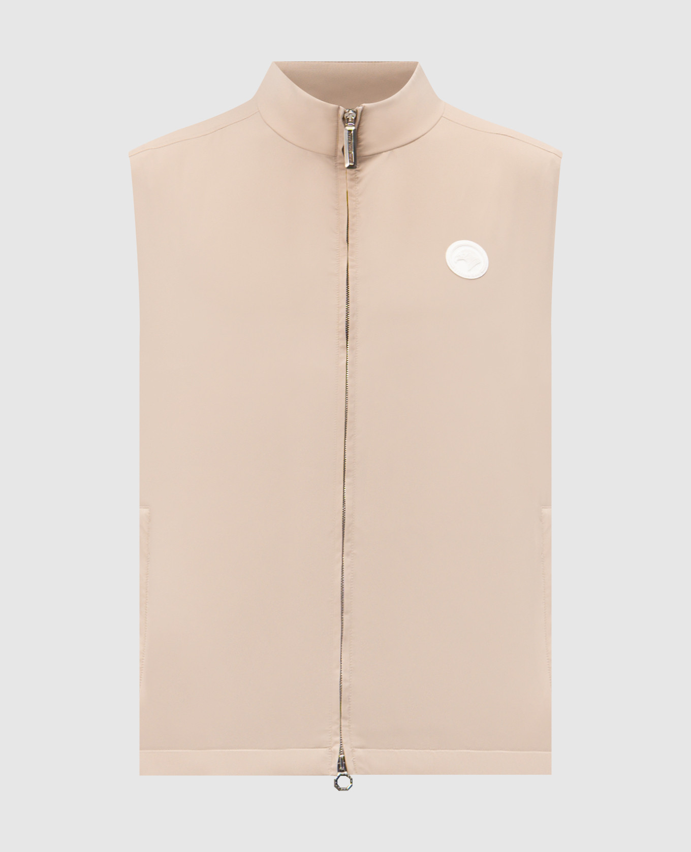 Бежевый жилет с логотипом