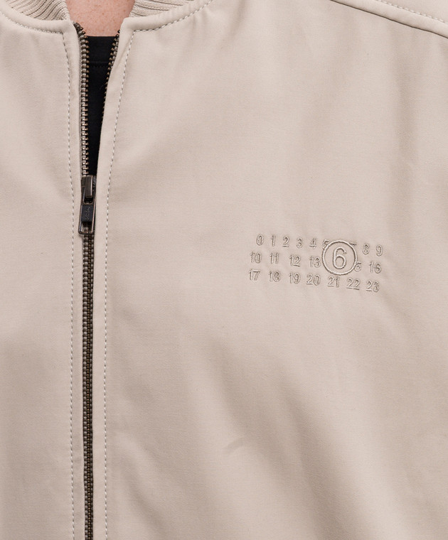 Maison Margiela MM6 Бежевий бомбер з вишивкою емблеми S52AM0369M36019 зображення 5
