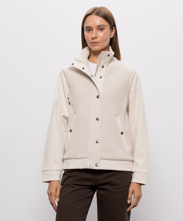 Woolrich Бежевая куртка с шерстью CFWWOU2194FRUT3496 изображение 3