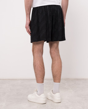 Balenciaga Черные шорты в принт логотипа 871411TUL02