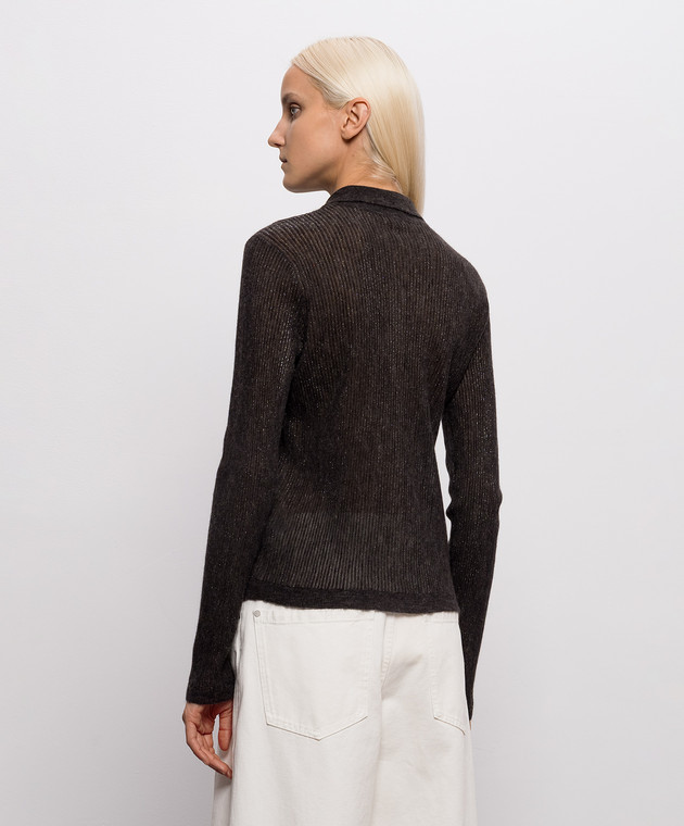 Brunello Cucinelli Кардиган из шелка и шерсти MFR493706 изображение 4
