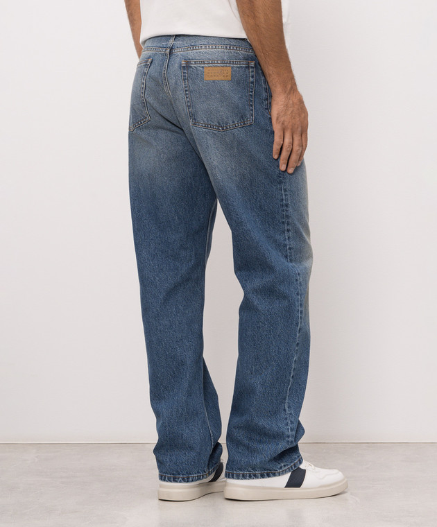 Maison Margiela MM6 Синие джинсы с эффектом потертости SH0LA0039M30058 изображение 4