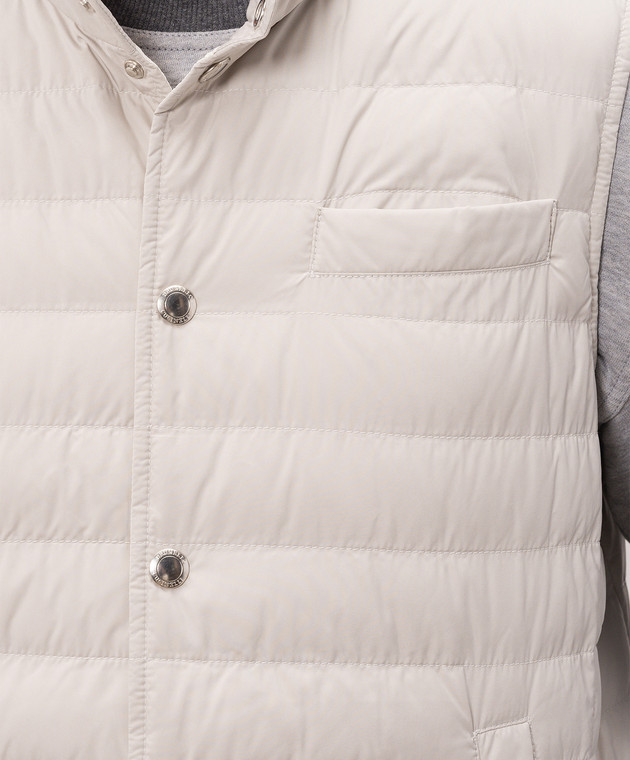 Brunello Cucinelli Пуховой жилет серого цвета MV4081711 изображение 5