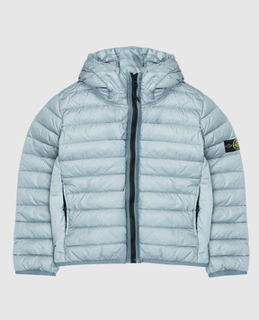 Stone Island Детская голубая куртка с патчем логотипа L1S164100009S00241012