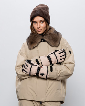 Moncler Grenoble Бежевые горнолыжные перчатки L20983A00001597S5