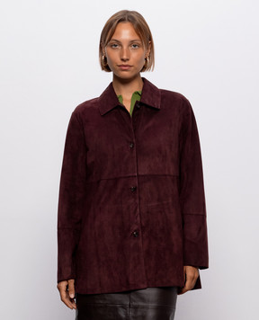 Max Mara Бордова замшева сорочка GOCCE SMMGOCCE