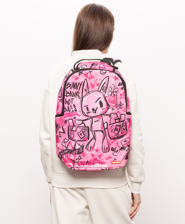 Sprayground Детский розовый рюкзак BUNNY BANKS - MONEY BOUNCE 910B8533NSZ изображение 2