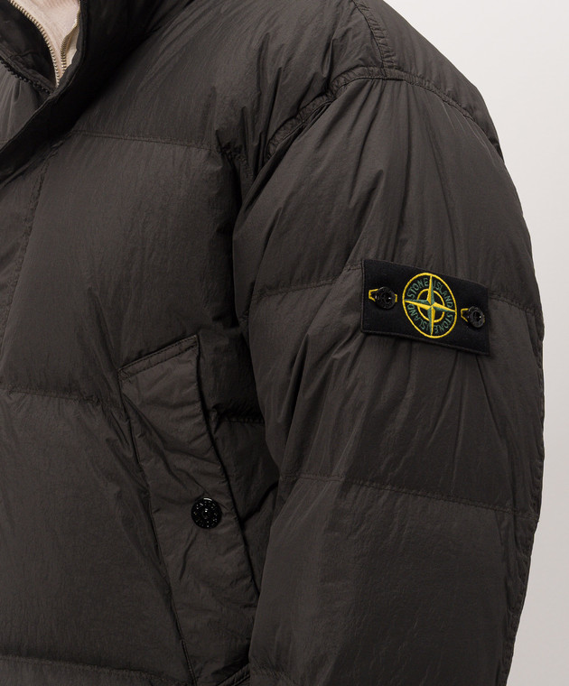 Stone Island Сірий пуховик з патчем логотипа L2S154100109S0A23 зображення 5