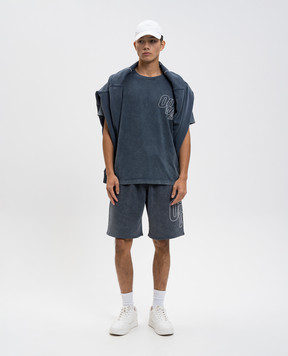 Off-White Сині шорти з принтом логотипа 44MCI013F5F006