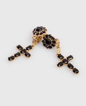 Dolce&Gabbana Золотисті сережки-кліпси з логотипом WEQ4S3W1111