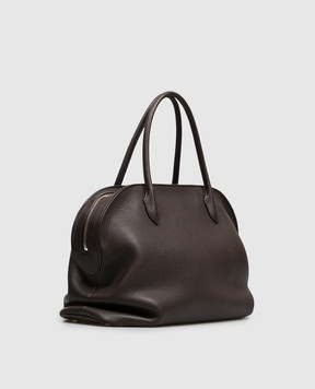 The Row Коричневая кожаная сумка Agnes 15 W2201L694