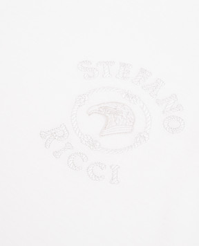 Stefano Ricci Детская футболка с вышивкой логотипа YNH6101510803