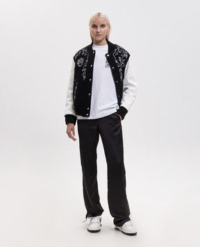 Off-White Белая футболка с вышивкой логотипа 2FA00556T