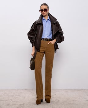 Saint Laurent Голубая рубашка в полоску 818606Y4K47