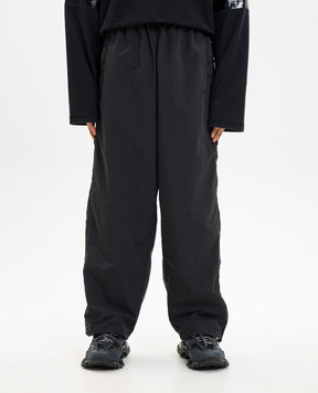 Vetements Чорні спортивні штани вишивкою логотипа ME76GP116BB