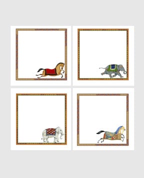 TESSITURA TOSCANA TELERIE Набор белых сервировочных салфеток MAHARAJAH из льна NT240053020067