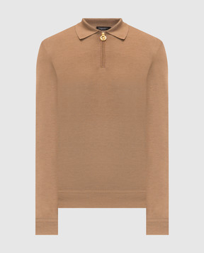 Stefano Ricci Коричневое поло из шелка K414000P30F26160