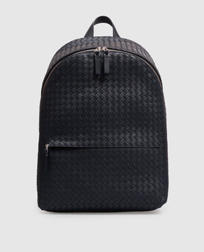 Bottega Veneta Синій шкіряний рюкзак Intrecciato 876359V4RT3