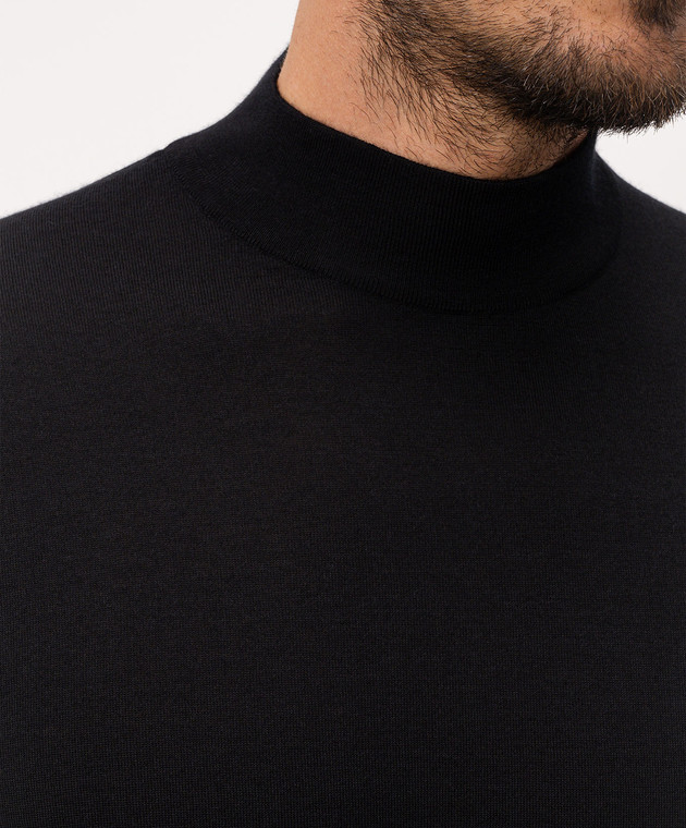 Kiton Чорний светр з кашеміру та шовку UMKXX03 зображення 5