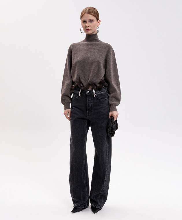 Alexander Wang Сірі джинси з кристалами 4DC4264909 зображення 2