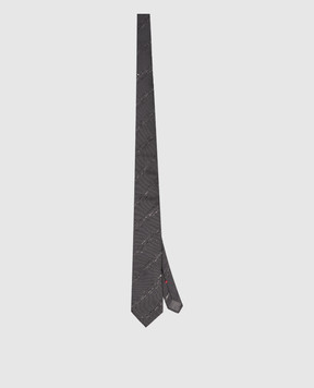 Brunello Cucinelli Серый галстук с шелком MX8640018P