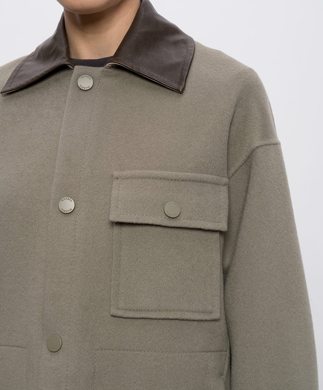 Max & Co Зелене укорочене пальто з вовни MCOHACK зображення 5